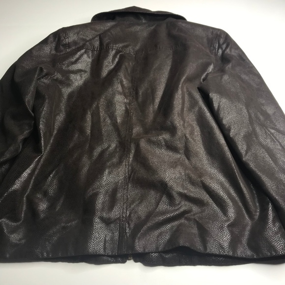 JM Collection size 14 jacket zip front Chocolate - Picture 6 of 6